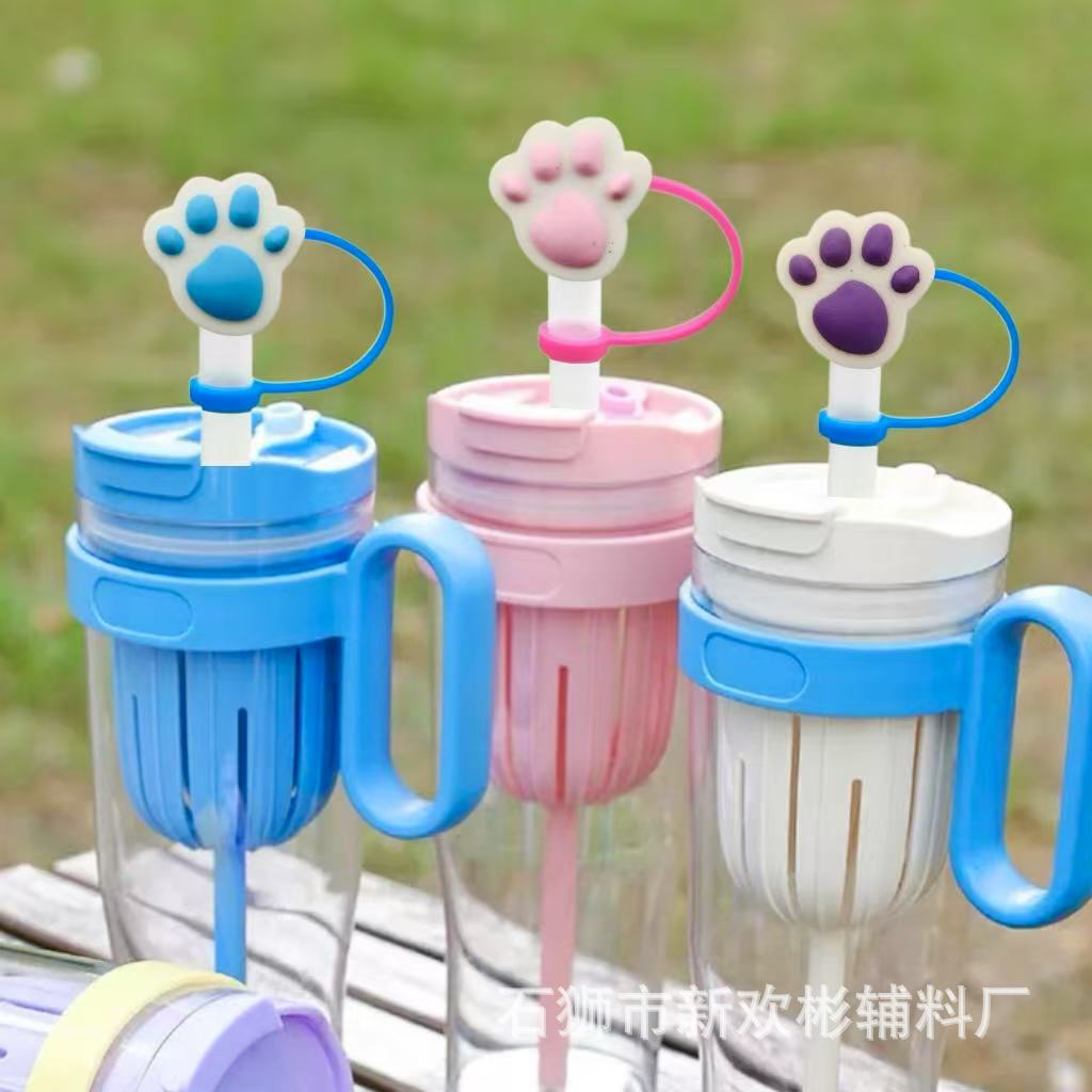 Wholesale 10pcs Paw print straw cover straw cap